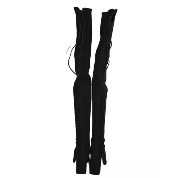 $900 Stuart Weitzman Suede Kirstie 90 Over the Knee THIGH  $900 Stuart Weitzman Suede Kirstie 90 Over the Knee THIGH Boot BLACK 11 (PB35)